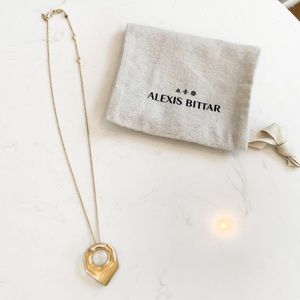Alexis Bittar Gold Faceted Pentagon Pendant